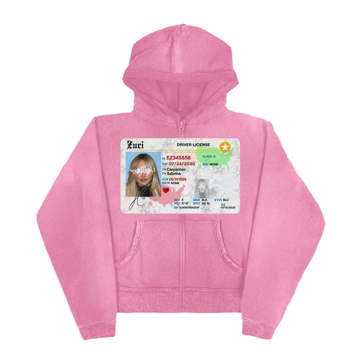 Pink $abrina Carpenter Zip-Up